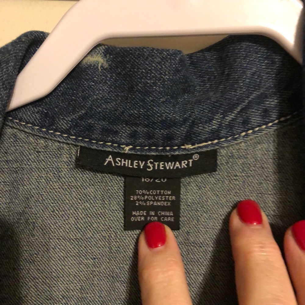 Long denim vest